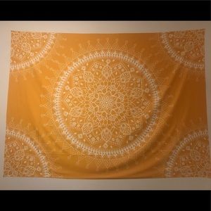 Golden yellow wall tapestry